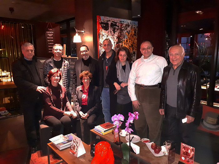 Group photo 3: Richard Saikaly ’55, Rachid Chamoun ’81, Adib Ferzli ’86, Samer Habre G’87, G’91, Raja Ezzeddine ’89, Carol Azar G’92, G’96 and Lena Yashruti-Idriss G’11